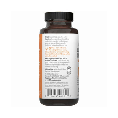 Clinical Immunity - Quick-Start - Immune System Support - Rapid Immunity Response - Boosts Antibodies, B + T + NK Cells, Neutrophils & Macrophagens - Black Elderberry & Pre + Probiotics - 60 Capsules