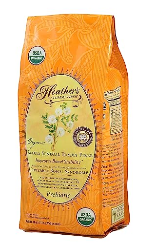 Heather's Tummy Fiber Organic Acacia Senegal for IBS, 16 Ounce Pouch ( 2 pack )