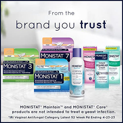 Monistat 7 Day Yeast Infection Treatment for Women, 7 Miconazole Cream Applications with Disposable