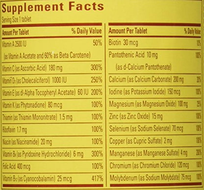 Nature Made Multi For Her 50+ Vitamin & Mineral Tabs, 90 ct (Pack of 2) Packaging May