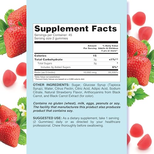 LIVS Biotin - Biotin Gummies, Gummy Vitamin for Hair, Skin, and Nail Growth, Biotin Supplement
