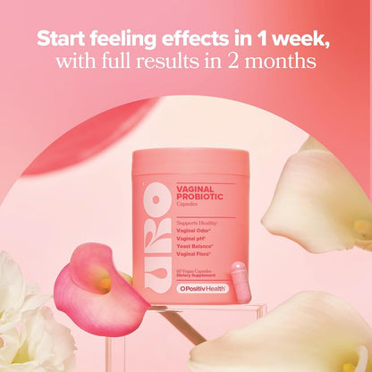 URO Vaginal Probiotics for Odor, Flora & pH Balance – 30-Day Supply