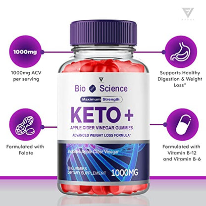 (2 Pack) BioScience Keto ACV Gummies Advanced Weight Loss, Bio Science Keto Gummies