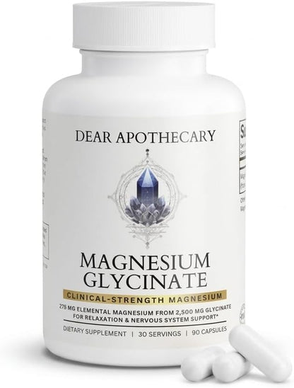 Magnesium Glycinate 275mg - High Absorption Chelated Magnesium Supplement - Magnesium Bisglycinate - Essential Mineral - Vegan Non-GMO Gluten-Free - 90 Capsules