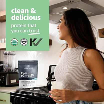 Sprout Living, Epic Protein, Plant Based Protein & Superfoods Powder, Real Sport