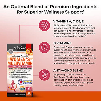 Multivitamin for Women with Vitamin D3 - Multivitamins for Bone Breast Skin Joint