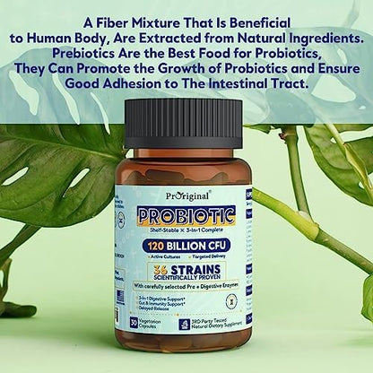 12 PPM Molecular Hydrogen Tablets & 120 Billion CFU Probiotics with 36 Strains | Daily Wellness & Digestive Routine | 2 Items