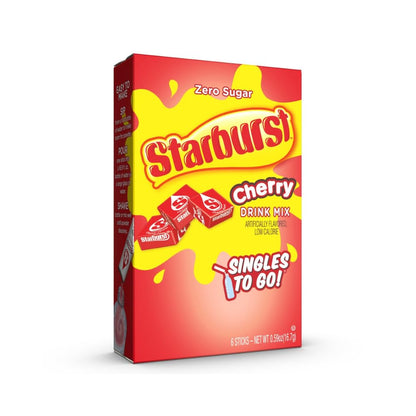 Starburst Singles To Go Powdered Drink Mix, All Pink Strawberry, 3 Boxes with 6 Packets Each - 18 Total Servings, Sugar-Free Drink Powder, Just Add Water, 6 count (Pack of 3)