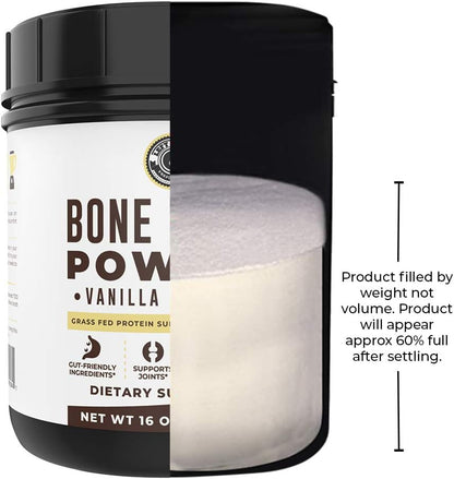 Left Coast Performance Vanilla Bone Broth and Multi Collagen Powder for Joint, Hair, Skin, and Nails Support