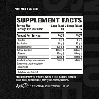 NITROSURGE Pre Workout Supplement - Endless Energy, Instant Strength Gains