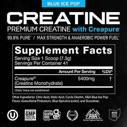 Muscle Feast Creapure Creatine Monohydrate Powder, Vegan Keto Friendly Gluten-Free