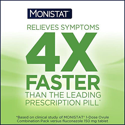 Monistat 3 Day Yeast Infection Treatment for Women, 3 Miconazole Suppository Inserts & External