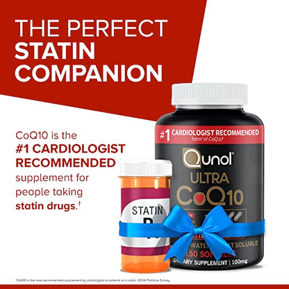 Qunol Ultra CoQ10 100mg Softgels- 3X Better Absorption Coenzyme Q10 Supplements