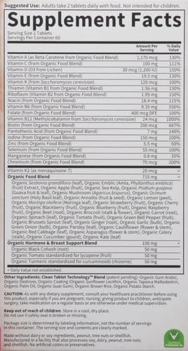 Garden of Life Organics Women 40+ Multivitamin, Vegan, 120 Tablets