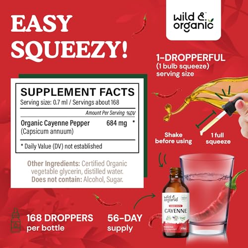 Cayenne Pepper Supplements - Organic Cayenne Pepper Tincture - Cayenne Pepper