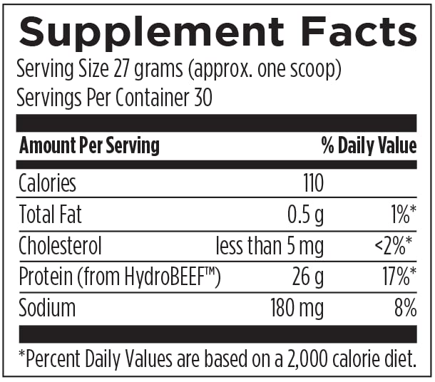 Unflavored Hydrolyzed Beef Protein Powder - Rootcology AI Paleo Protein with 26g Beef