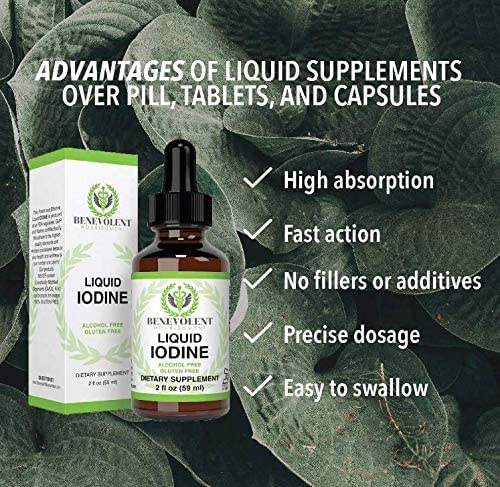 Liquid Iodine Potassium Drops - 1300 Servings | Large 2oz Bottle | Great Taste | 2X Absorption