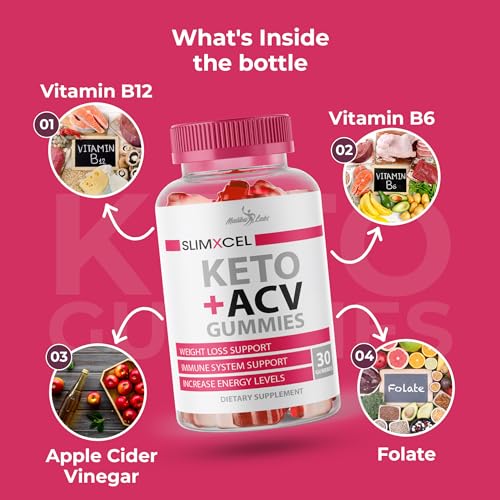 SlimXcel Keto ACV Gummies Weight Loss - 1500mg Once a Day, Strong Time Released Advanced