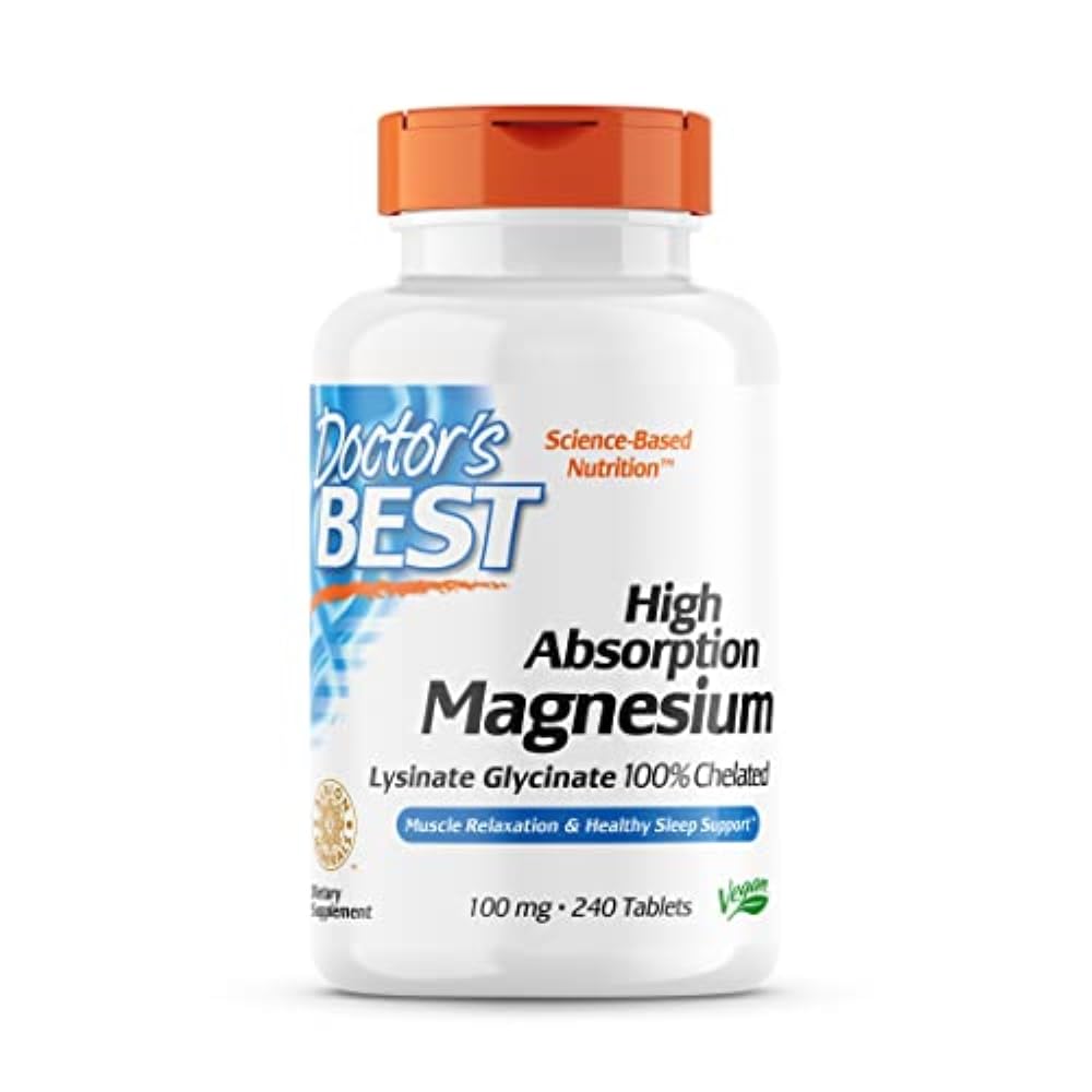 Doctor's Best High Absorption Magnesium Glycinate Lysinate, 100% Chelated, Non-GMO