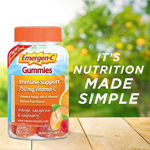 Emergen-C 750mg Vitamin C Gummies for Adults, Immune Support Gummies