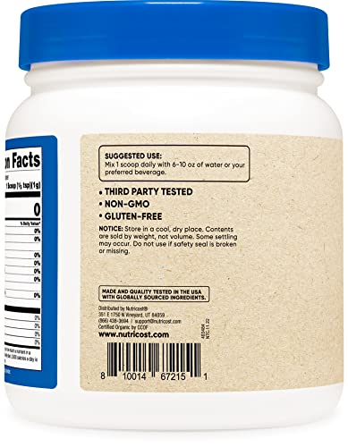 Nutricost Organic Moringa Powder 1LB (16oz) - Gluten Free, Non-GMO, Vegetarian Friendly