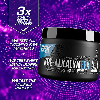 EFX Sports Kre-Alkalyn EFX Powder | pH Correct Creatine Monohydrate Powder Supplemen