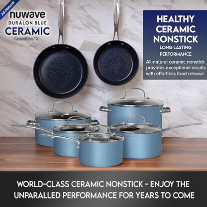 Nuwave Double Induction Cooktop, Powerful 1800W, 2 Large 8” Heating Coils & Healthy