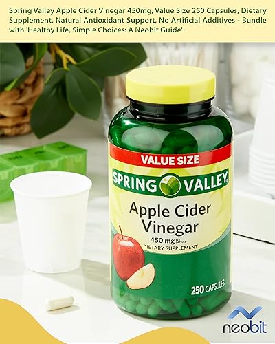 Spring Valley Apple Cider Vinegar 450mg, Value Size 250 Capsules, Dietary Supplement