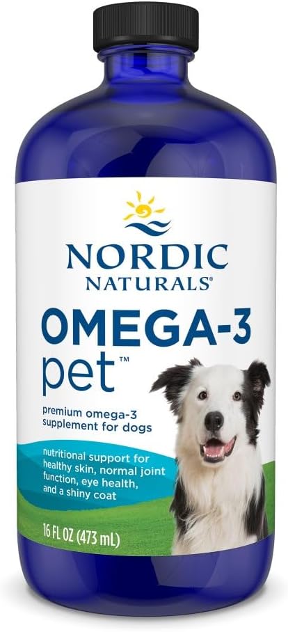 Nordic Naturals Omega-3 Pet, 1380mg Fish Oil for Dogs w/EPA DHA - 16oz | Delivers 1380 mg of omega-3s per teaspoon with EPA and DHA to support heart health, immunity, and overall vitality in dogs