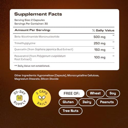 Cata-Kor NMN Supplement 1000mg & Liposomal NAD+ Supplement with Resveratrol – Supports Cellular Energy & NAD+ Levels