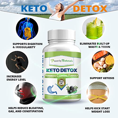 Power By Naturals Keto Colon Cleanser & Detox - Rapid Weight Loss Pills, Gut Health