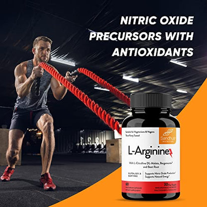 Sandhu's L-Arginine with Nitric Oxide Precursor | Made in The USA| 30 Days Supply