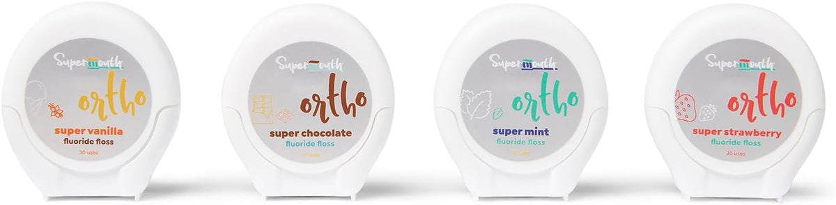 SuperMouth Ortho Floss Threader for Braces, Bridges & Implants, Vanilla