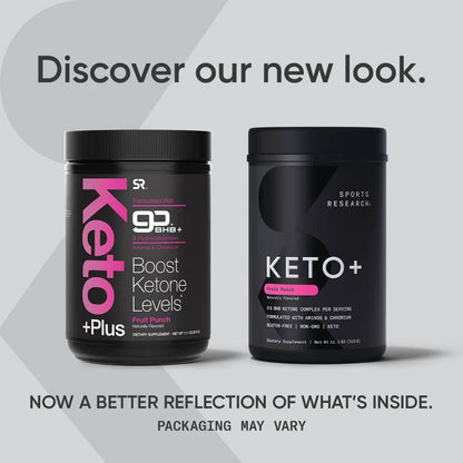 Sports Research Keto Plus Exogenous Ketones with goBHB - 30 Servings | Keto Electrolyte