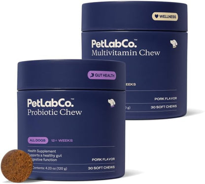 PetLab Co. – Multi-Vitamin & Dog Probiotic Bundle: Chewable Multivitamins for Dogs Support Health & Dog Probiotics to Support Itchy Skin, Occasional Loose Stools, and Healthy Yeast Production