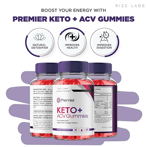 rize labs (3 Pack) Premier Keto ACV Gummies, Premier Keto Gummies for Advanced Weight
