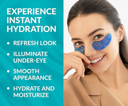 Under Eye Patches for Dark Circles and Puffy Eyes (30 Pairs), Marine Collagen Eye Gel