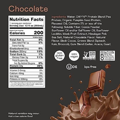 OWYN Only What You Need Pro Elite Vegan High Protein Keto Shake, 32g Protein