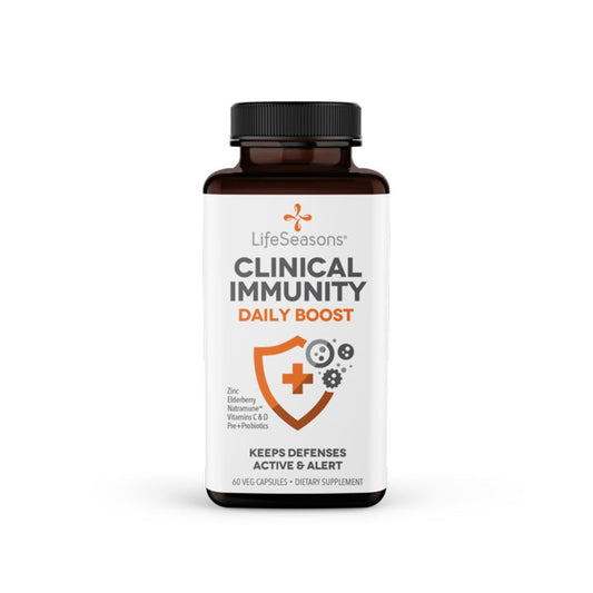 Clinical Immunity - Quick-Start - Immune System Support - Rapid Immunity Response - Boosts Antibodies, B + T + NK Cells, Neutrophils & Macrophagens - Black Elderberry & Pre + Probiotics - 60 Capsules