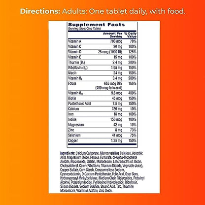 ONE A DAY Womens Complete Daily Multivitamin with Vitamin A, B , C, D, and E, Calcium