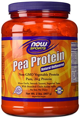Now Foods 100% Pure Pea Protein Powder in 2 Pound Container (Pack of 2)