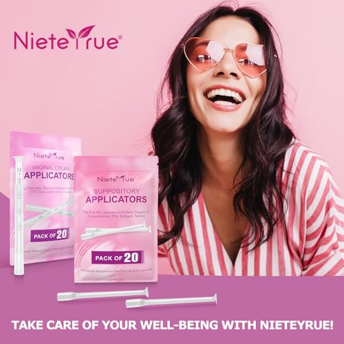 Nieteyrue 20-Packs Suppository Applicators for Women, Disposable, Individually Wrapped