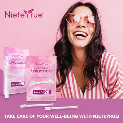 Nieteyrue 20-Packs Suppository Applicators for Women, Disposable, Individually Wrapped