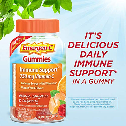 Emergen-C 750mg Vitamin C Gummies for Adults, Immune Support Gummies