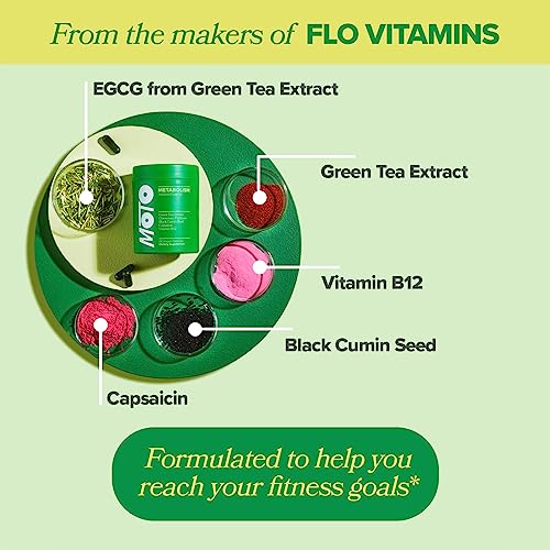 MOTO Metabolism Support for Women - Natural Energy, Curb Cravings, Healthy Metabolism - EGCG