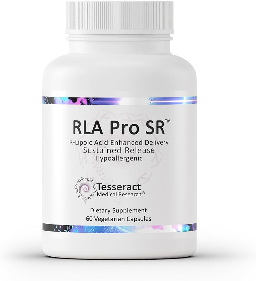 Tesseract RLA Pro SR R-Lipoic Acid Supplement, Energy Support, 60 Capsules | Sustained Release, Helps Maintain Cellular Energy & Glucose Utilization, Gluten Free, Plant Based