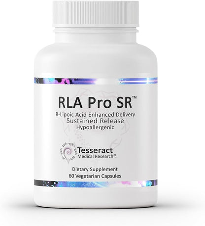 Tesseract RLA Pro SR R-Lipoic Acid Supplement, Energy Support, 60 Capsules | Sustained Release, Helps Maintain Cellular Energy & Glucose Utilization, Gluten Free, Plant Based
