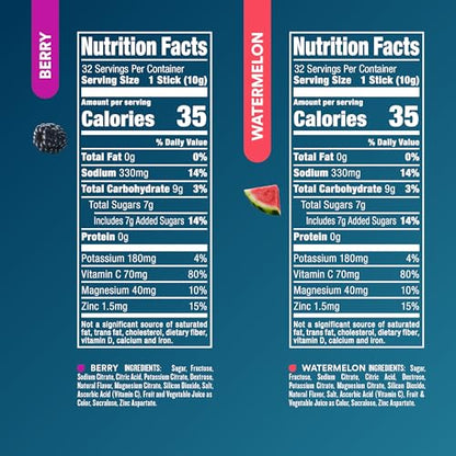 DripDrop Hydration - Electrolyte Powder Packets - Watermelon & Berry - 64 Count