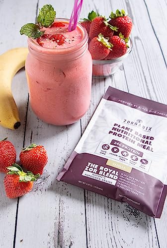 Zorganix Black Rice Protein Powder; Plant Based Organic Protein Powder Meal Replacement