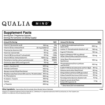 NEUROHACKER COLLECTIVE Qualia Mind Nootropics, Top Brain Supplement Capsule